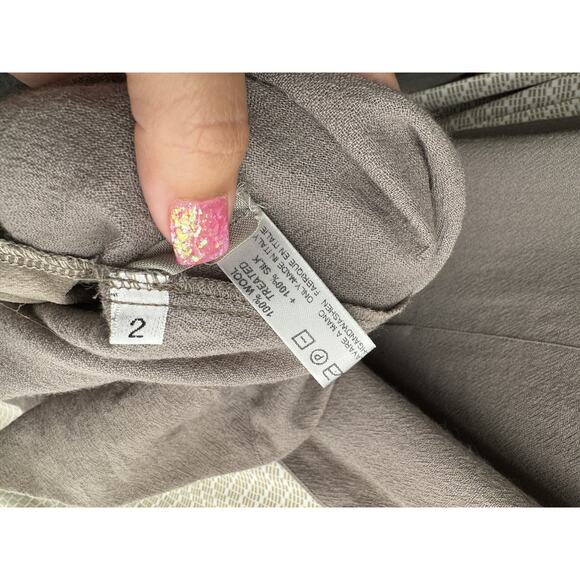 Kristensen Du Nord Women's Tan Wool Silk Sleeveless Dress Size 2 (Medium) - Picture 6 of 6